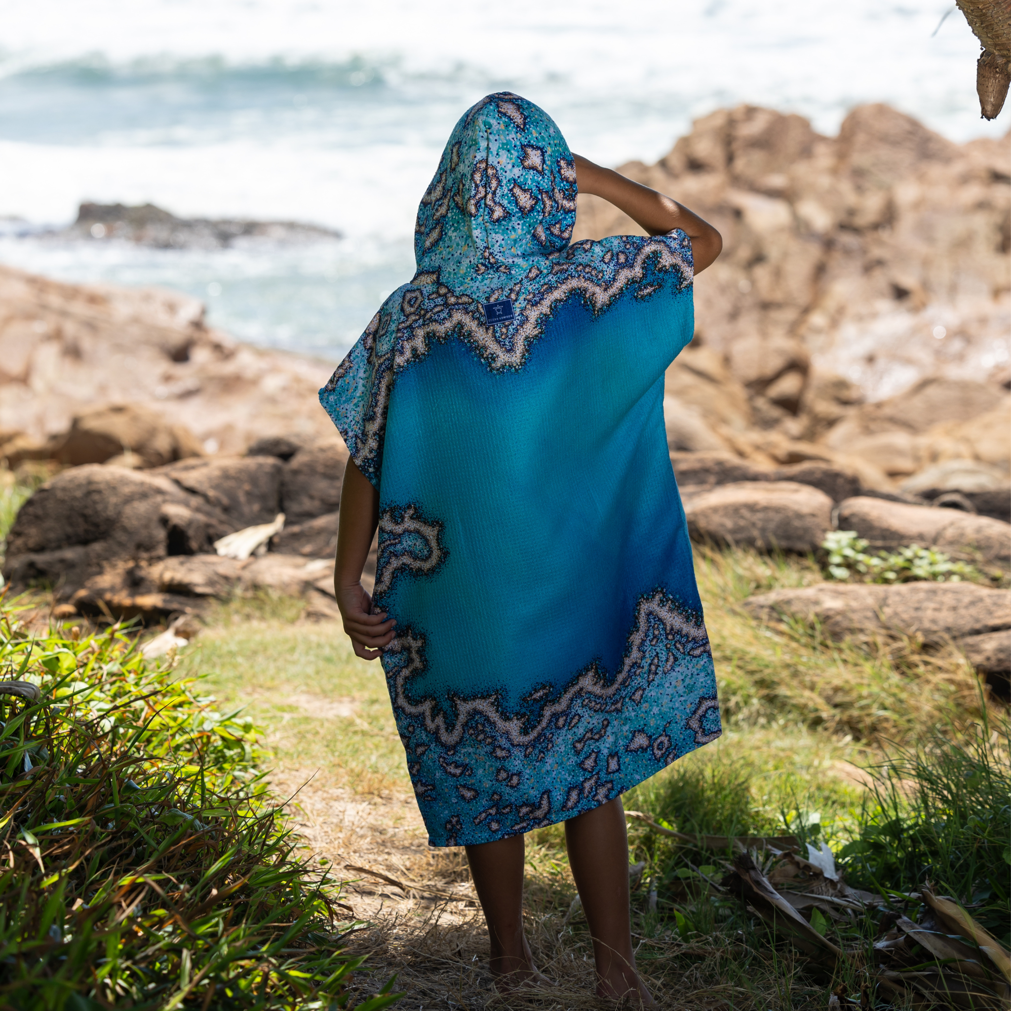 Kids Poncho 4 - 9 years - Reef Love