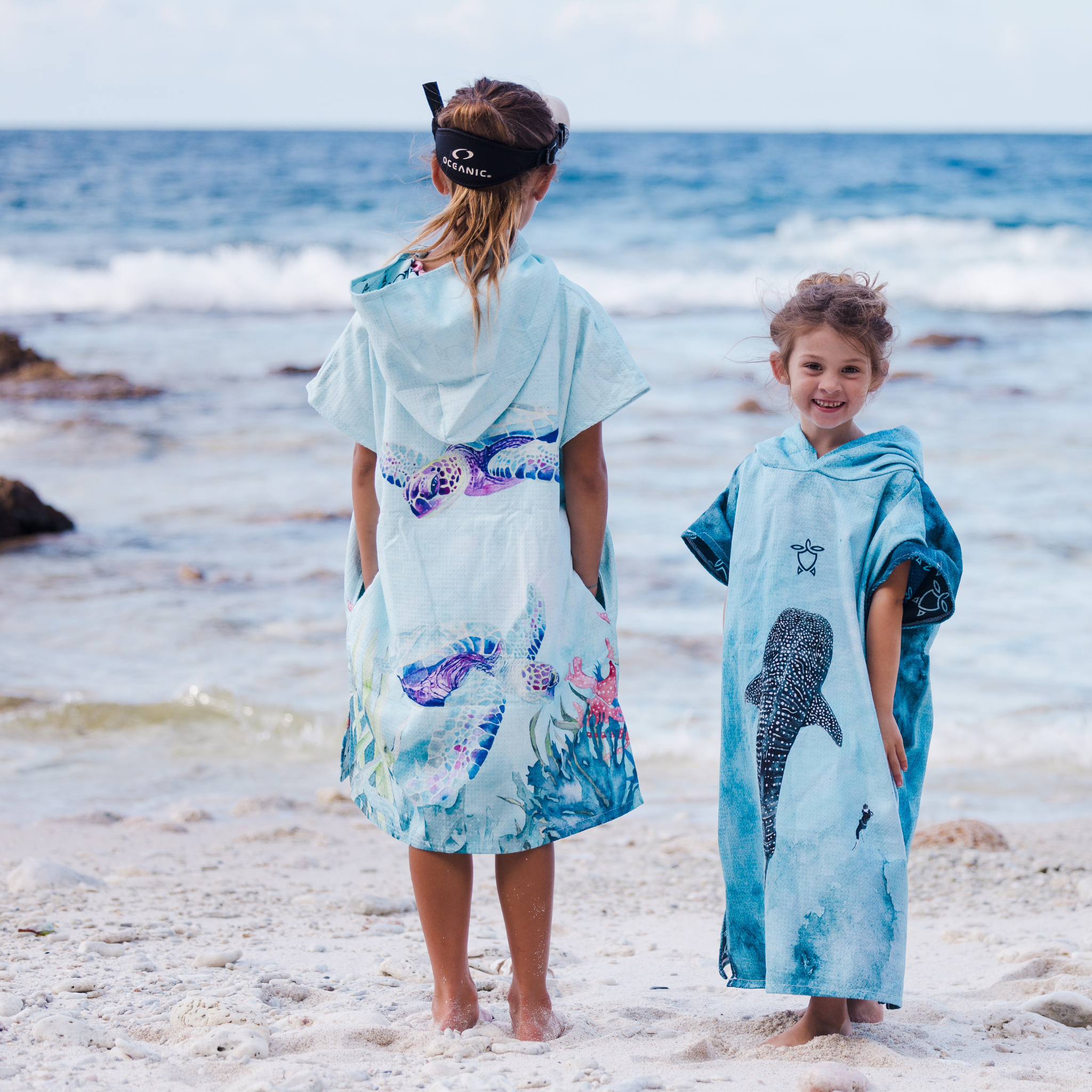 Kids Poncho 4 - 9 years Whale Shark