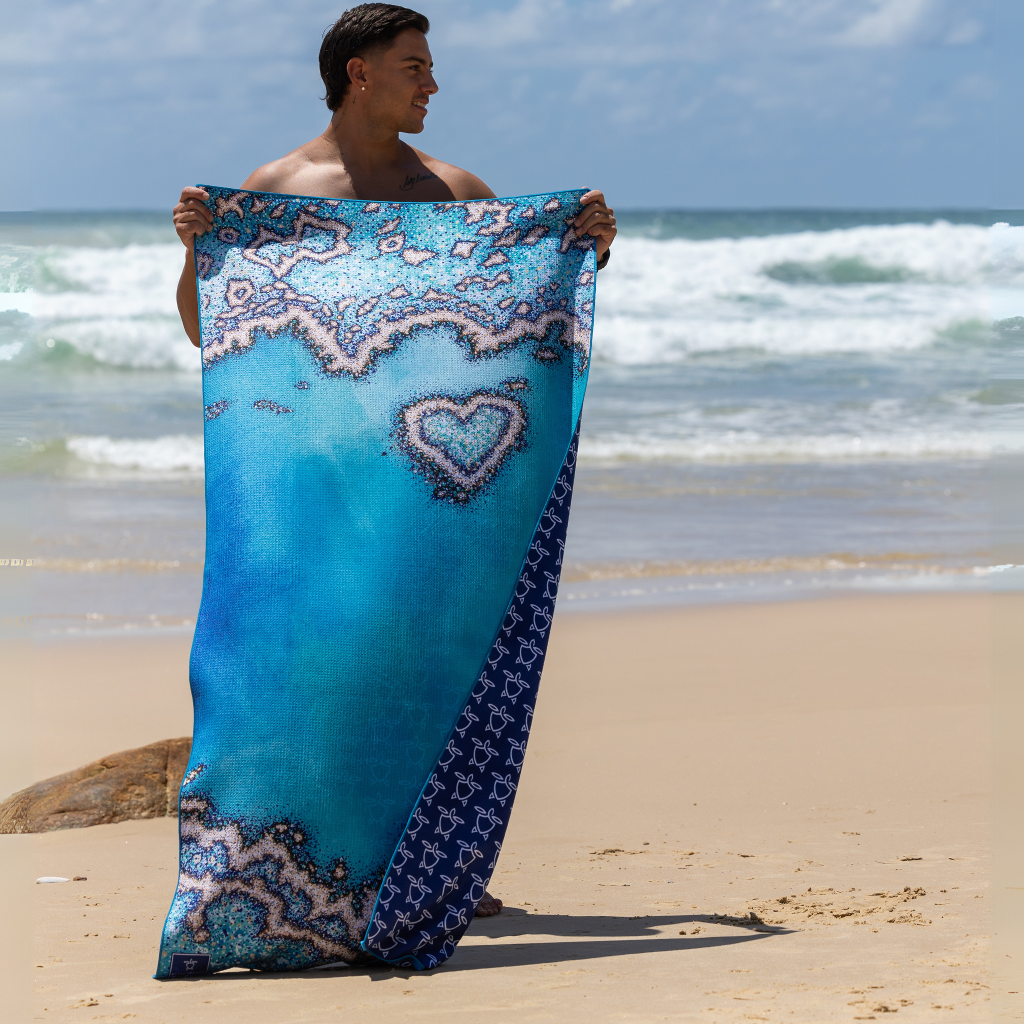 Sand-Free Beach Towel - Reef Love