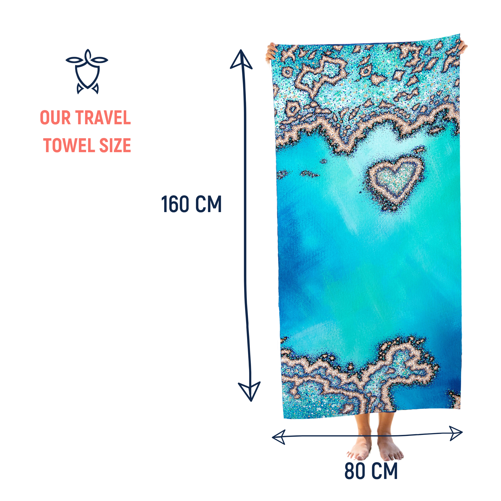 Sand-Free Beach Towel - Reef Love